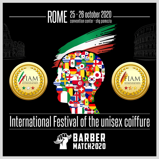  A ROMA si terrà nelle giornate del 25 e 26 ottobre 2020 il FESTIVAL INTERNAZIONALE E BARBER MACTH !