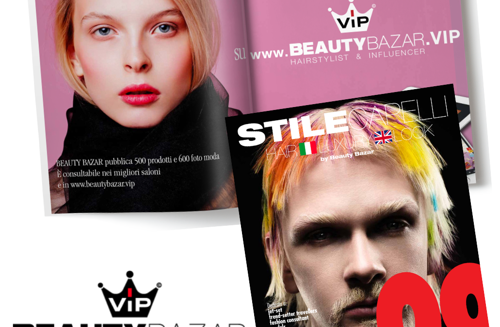 Su STILEcapelli ❤️ n. 28 una doppia pagina è dedicata a BEAUTYBAZAR.VIP – La Guida ai Migliori Prodotti 2024 per Hairstylists